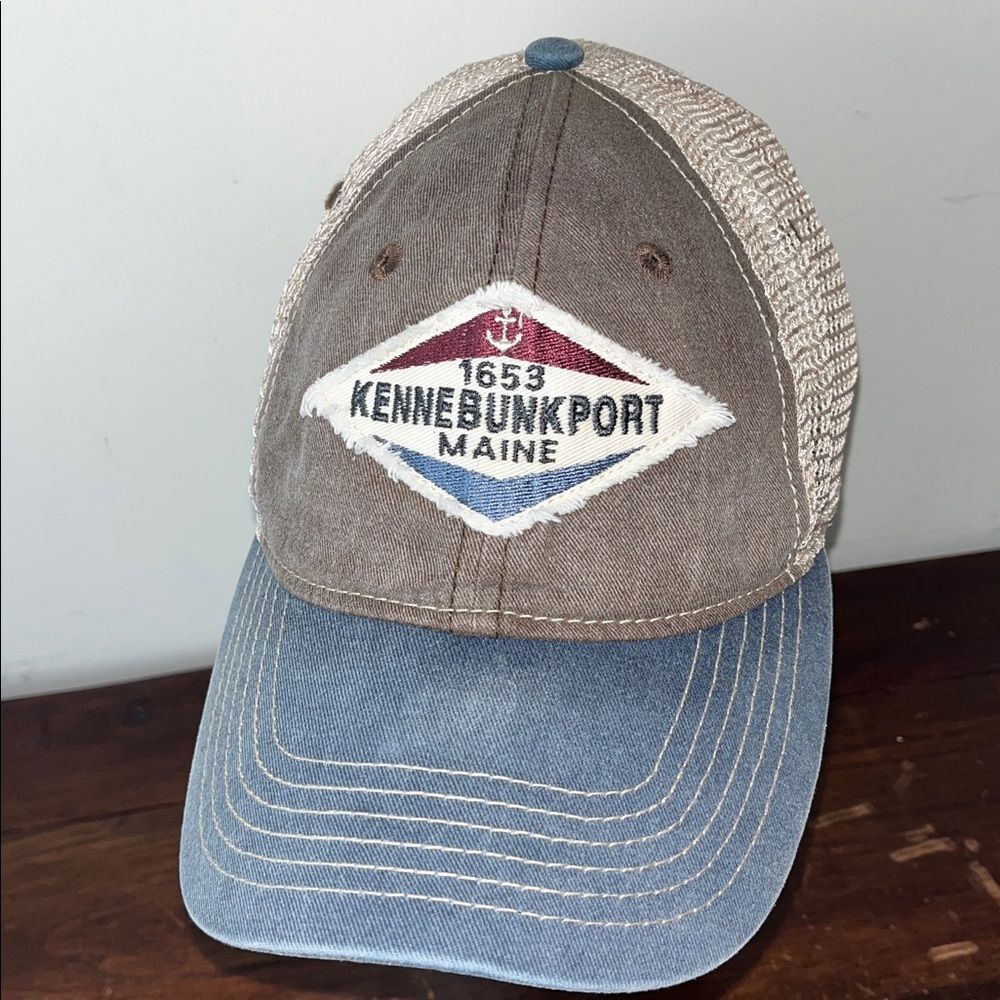 Kennebunkport Maine embroidered destination cap vintage nautical baseball hat